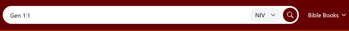 The Bible Gateway search bar with a verse reference entered