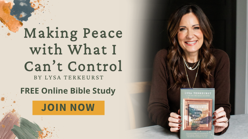 Lysa TerKeurst showing her book 
